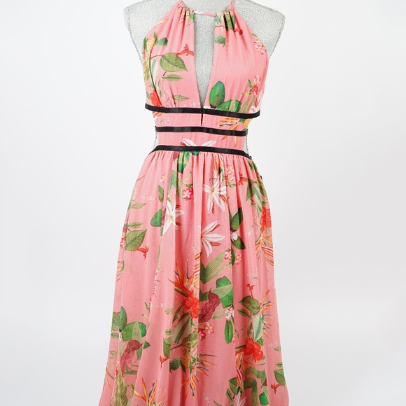 express maxi dress strappy cut out